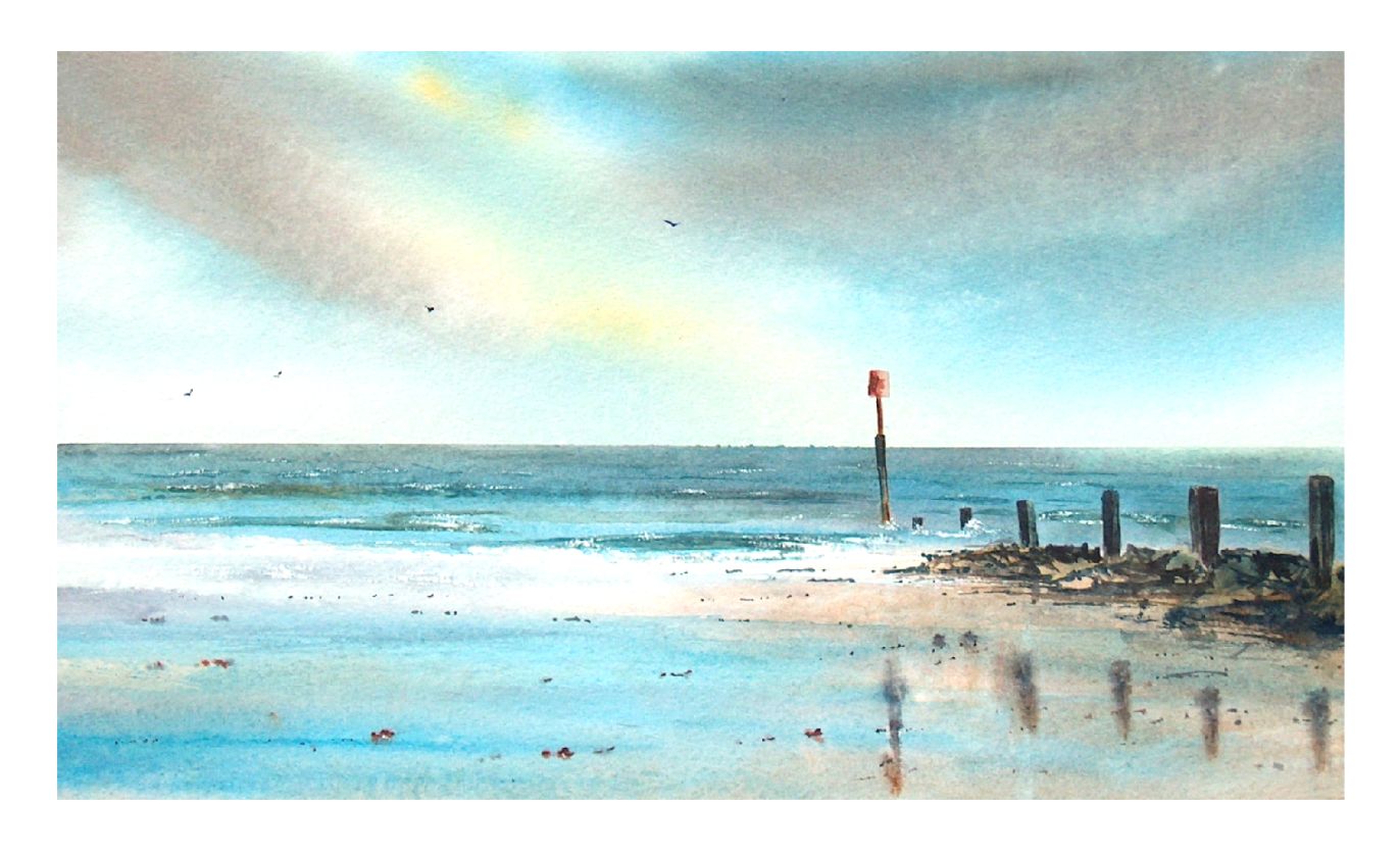 Avon Beach Groyne greeting card